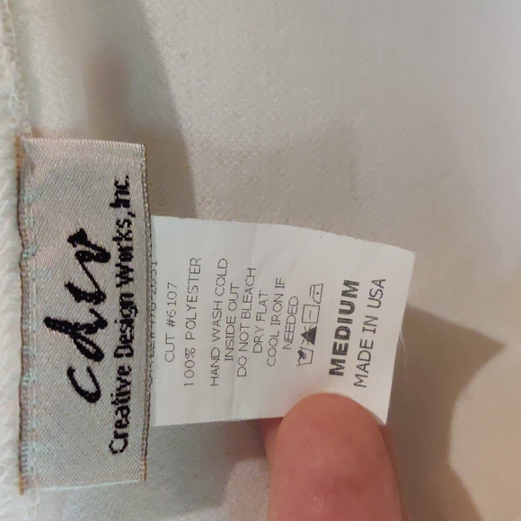 Gold Lace and Gemstone Embellished White Tank Top - Picture 5 of 6